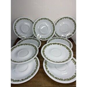 Vintage Corelle Crazy Daisy Spring Blossom 6.25” Saucers - Set Of 9